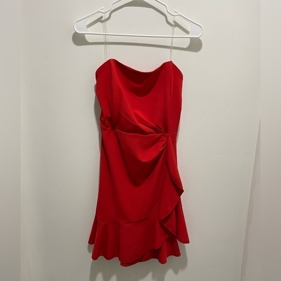 𝅺speechless Juniors' Strapless Ruffle-Hem Dress - Red, Size 13, $69 - Picture 4 of 9